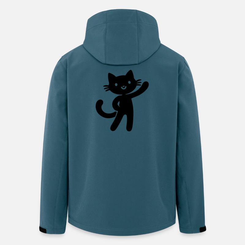Katze Niedlich - Recycelte Männer Softshell-Jacke von Stanley/Stella - Dunkles Petrol