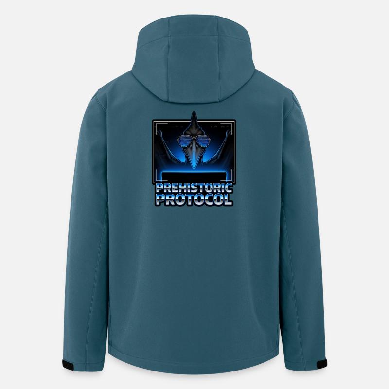 Vorzeitliches Protokoll Neon - Recycelte Männer Softshell-Jacke von Stanley/Stella - Dunkles Petrol