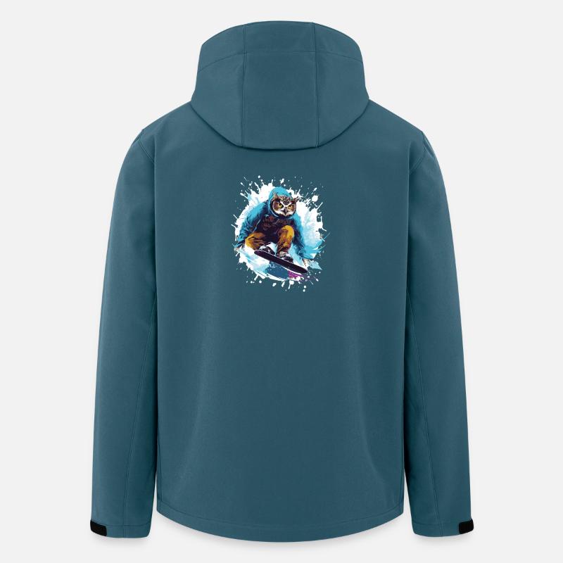 Owl Snowboard - Men’s Recycled Softshell Jacket by Stanley/Stella - stargazer