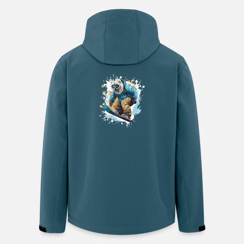 Polar Bear Snowboard Polar Bear - Men’s Recycled Softshell Jacket by Stanley/Stella - stargazer