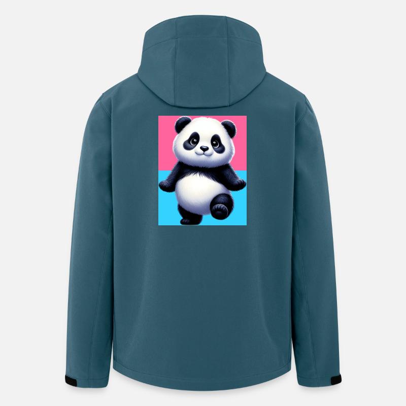 Panda - Recycelte Männer Softshell-Jacke von Stanley/Stella - Dunkles Petrol