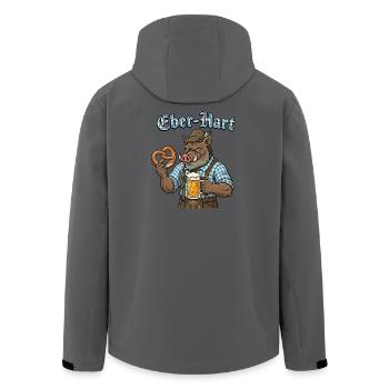 Eber-Hart Bierheld mit Brezel - Recycelte Männer Softshell-Jacke von Stanley/Stella -  - Hinten - AI Model Male 185 light (185cm)