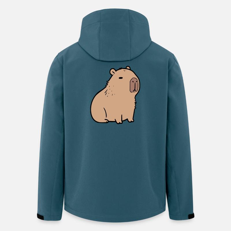 Capybara Wasserschwein  - Recycelte Männer Softshell-Jacke von Stanley/Stella - Dunkles Petrol