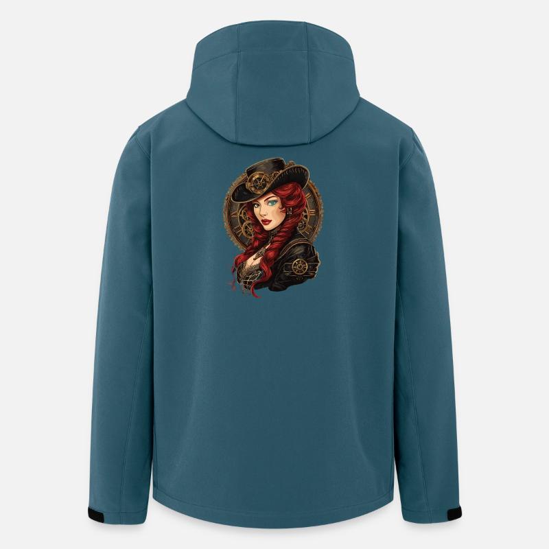 Steam Punk Schöne Frauen Steampunk - Recycelte Männer Softshell-Jacke von Stanley/Stella - Dunkles Petrol