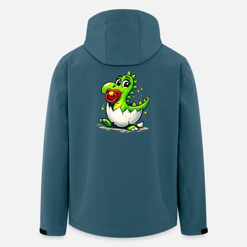 Baby Drache mit Schnuller - Recycelte Männer Softshell-Jacke von Stanley/Stella - Dunkles Petrol