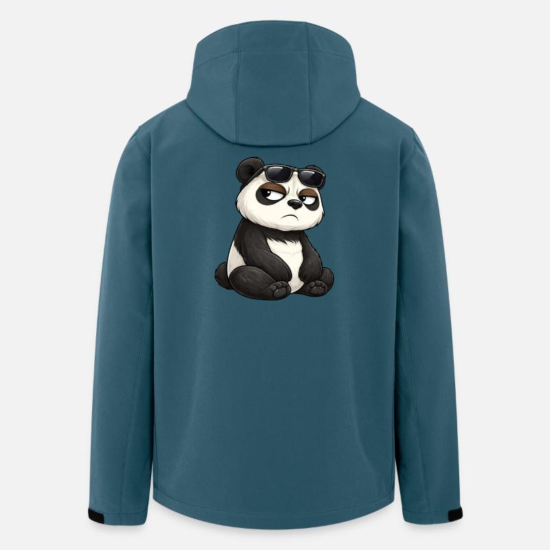 Cool panda cartoon with sunglasses grim - Men’s Recycled Softshell Jacket by Stanley/Stella - stargazer