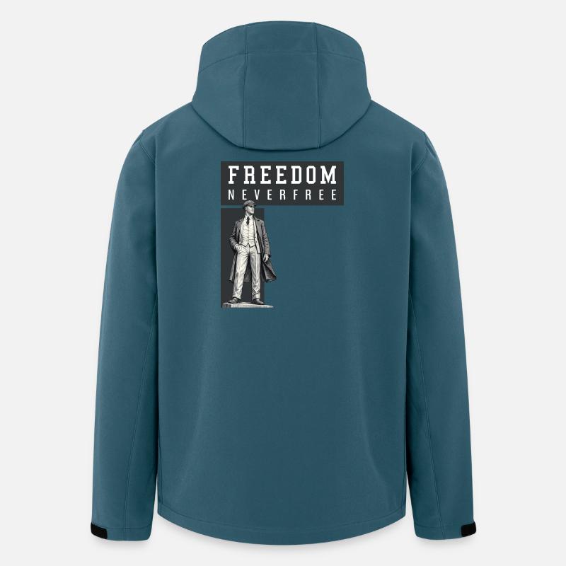 La liberté n’est jamais libre - Veste softshell homme en polyester recyclé Stanley/Stella - bleu pétrole foncé