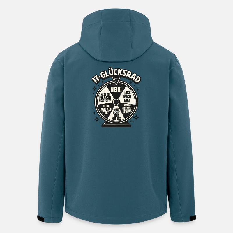 IT Support Glücksrad Service Desk IT Helpdesk - Recycelte Männer Softshell-Jacke von Stanley/Stella - Dunkles Petrol