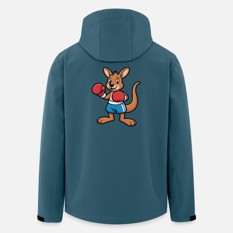 Känguru-Boxer - Recycelte Männer Softshell-Jacke von Stanley/Stella - Dunkles Petrol