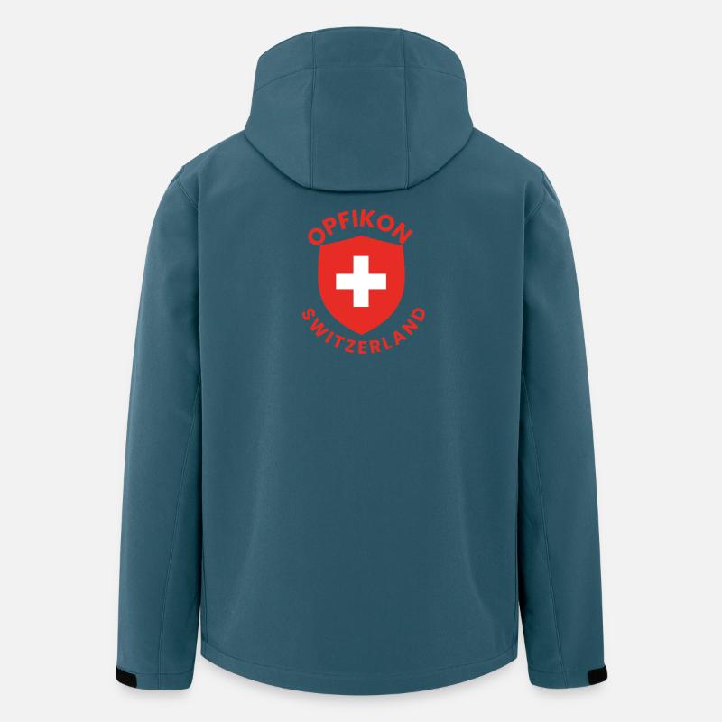 Opfikon Schweiz Schild-Logo - Recycelte Männer Softshell-Jacke von Stanley/Stella - Dunkles Petrol