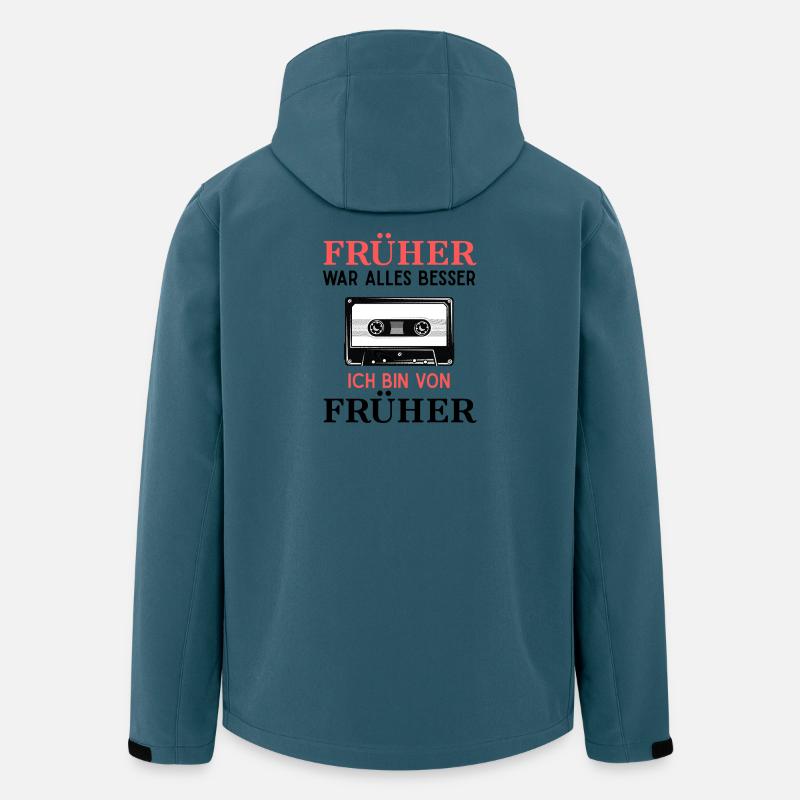 Früher War Alles Besser Kassette Nostalgie - Recycelte Männer Softshell-Jacke von Stanley/Stella - Dunkles Petrol