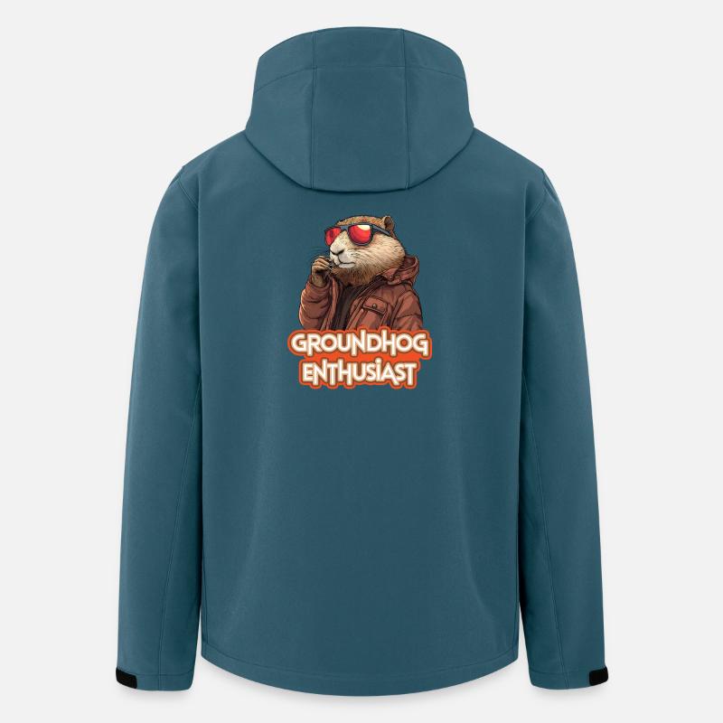 Groundhog Enthusiast – Sonnenbrille - Recycelte Männer Softshell-Jacke von Stanley/Stella - Dunkles Petrol