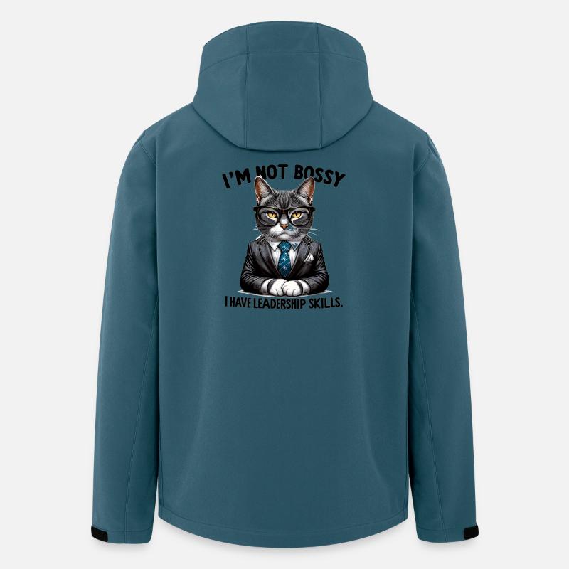 Katzenchef mit Leadership-Skills - Recycelte Männer Softshell-Jacke von Stanley/Stella - Dunkles Petrol