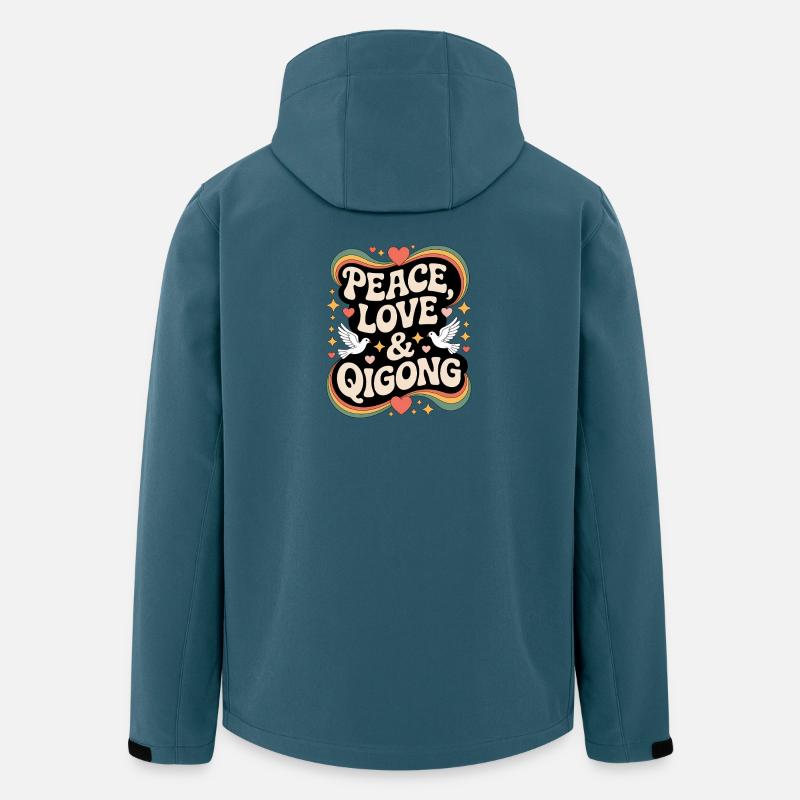 Qigong Tai Chi - Recycelte Männer Softshell-Jacke von Stanley/Stella - Dunkles Petrol