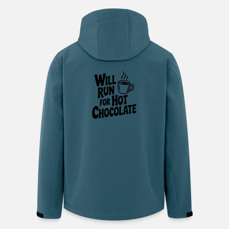 Courra pour le chocolat chaud - Veste softshell homme en polyester recyclé Stanley/Stella - bleu pétrole foncé