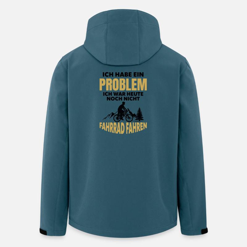 Problem Fahrradfahren Mountain Ride - Recycelte Männer Softshell-Jacke von Stanley/Stella - Dunkles Petrol
