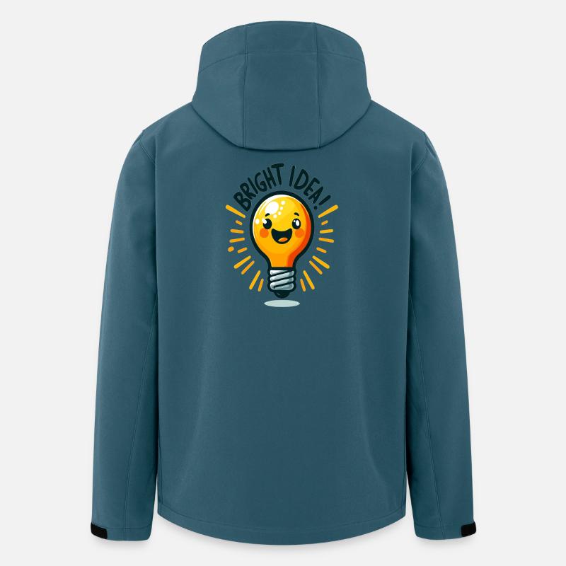Fröhliche Glühbirne Idee - Recycelte Männer Softshell-Jacke von Stanley/Stella - Dunkles Petrol