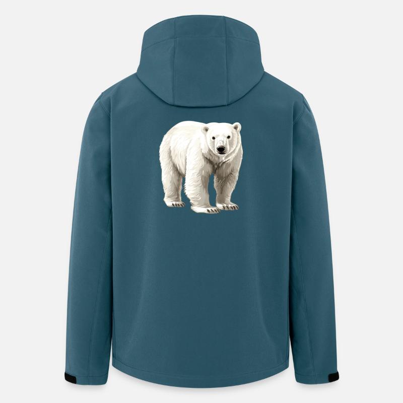 White polar bear illustration - Men’s Recycled Softshell Jacket by Stanley/Stella - stargazer