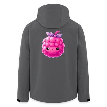 Kawaii Himbeere Kuschelcharakter - Recycelte Männer Softshell-Jacke von Stanley/Stella - Dunkles Petrol - Hinten - AI Model Male 185 light (185cm)