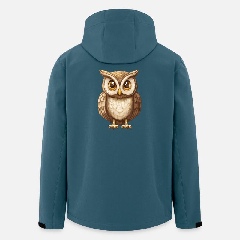 WaldEulen Cartoon Eule - Recycelte Männer Softshell-Jacke von Stanley/Stella - Dunkles Petrol