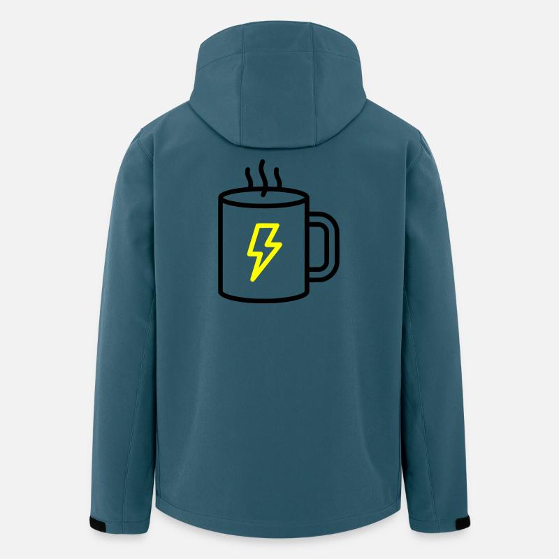 Kaffeebecher Blitz Energie - Recycelte Männer Softshell-Jacke von Stanley/Stella - Dunkles Petrol