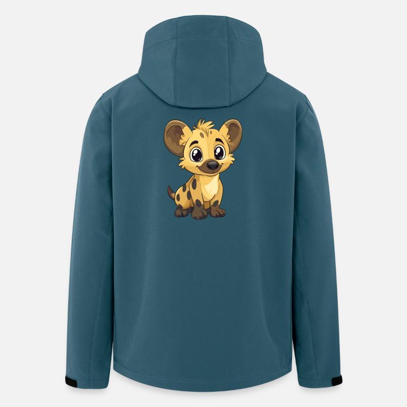 Kuschelhyäne Jungtier Charm - Recycelte Männer Softshell-Jacke von Stanley/Stella - Dunkles Petrol