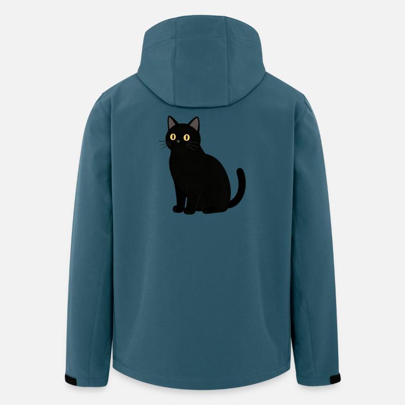 schwarze Katze Katze schwarz - Recycelte Männer Softshell-Jacke von Stanley/Stella - Dunkles Petrol