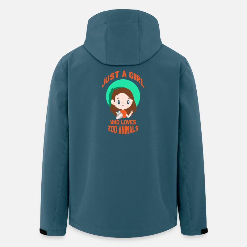 Zoo Tiere Tierpark Mädchen Frau - Recycelte Männer Softshell-Jacke von Stanley/Stella - Dunkles Petrol