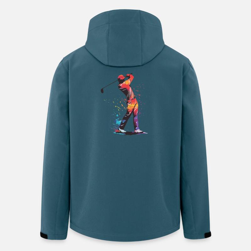 Golfer-Silhouette - Recycelte Männer Softshell-Jacke von Stanley/Stella - Dunkles Petrol