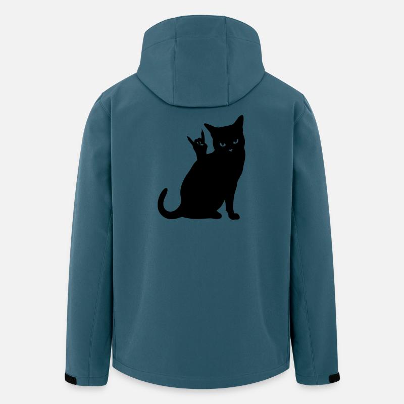 Black Cat – Devil Horns Silhouette - Men’s Recycled Softshell Jacket by Stanley/Stella - stargazer