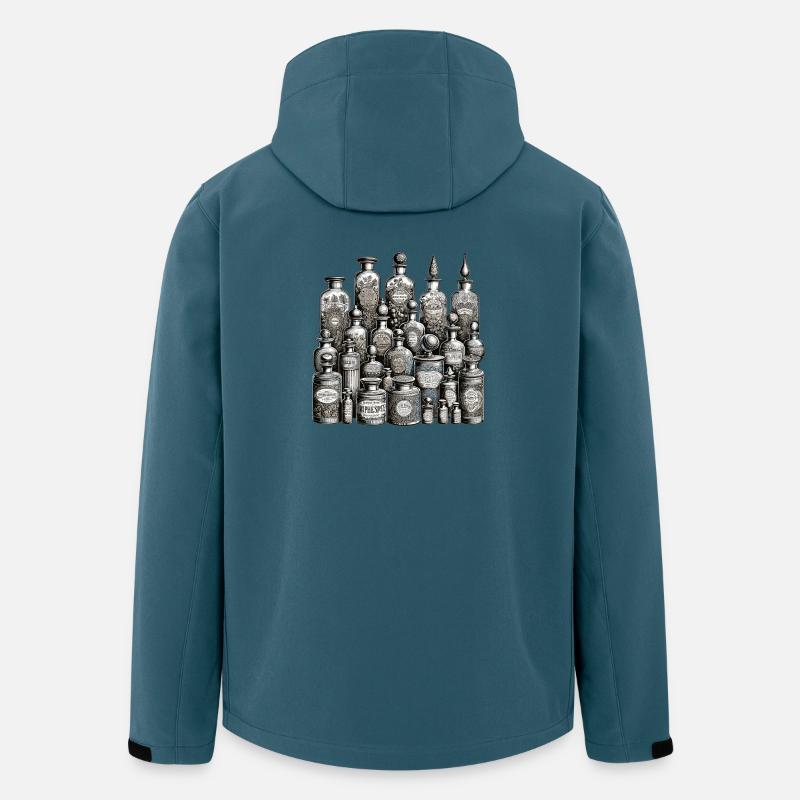 Antike Flaschenkollektion - Recycelte Männer Softshell-Jacke von Stanley/Stella - Dunkles Petrol