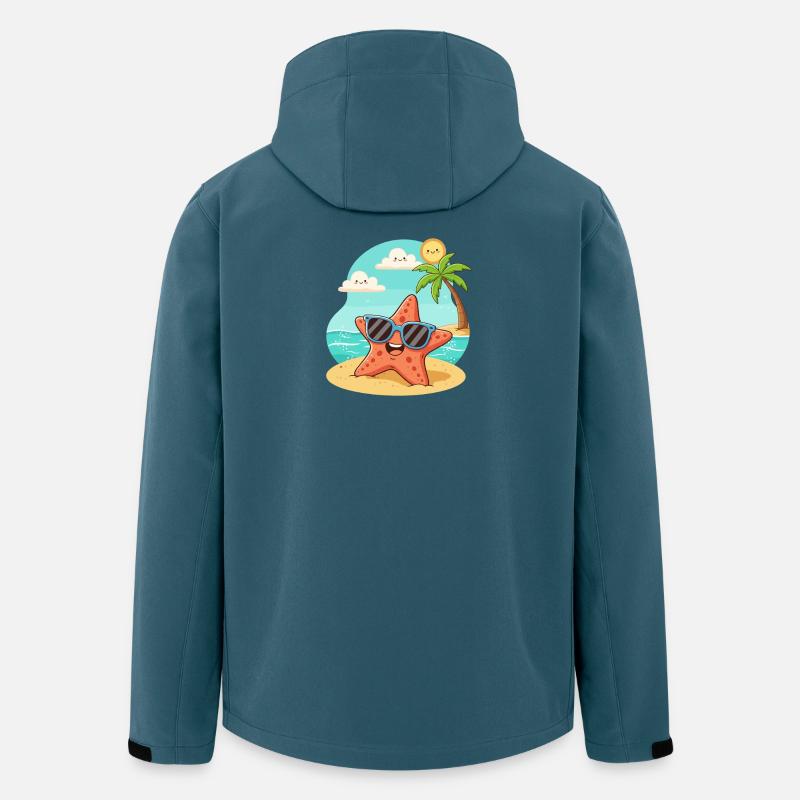 Sonnenstern Strandspaß - Recycelte Männer Softshell-Jacke von Stanley/Stella - Dunkles Petrol