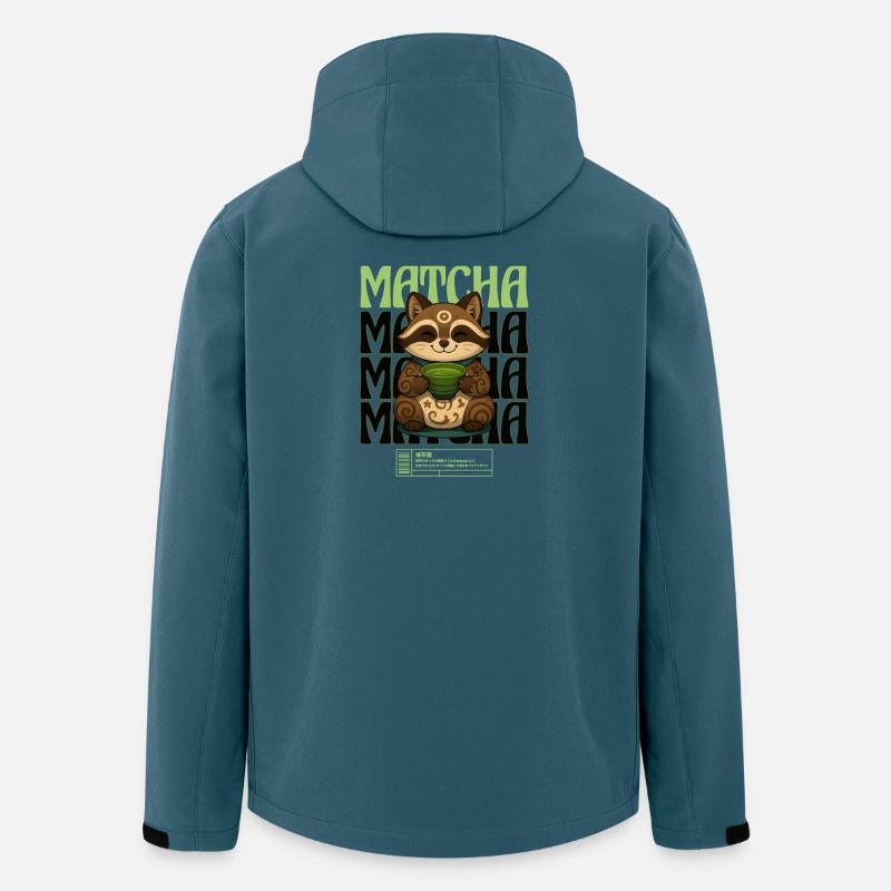Matcha Kätzchen Maneki Neko - Recycelte Männer Softshell-Jacke von Stanley/Stella - Dunkles Petrol