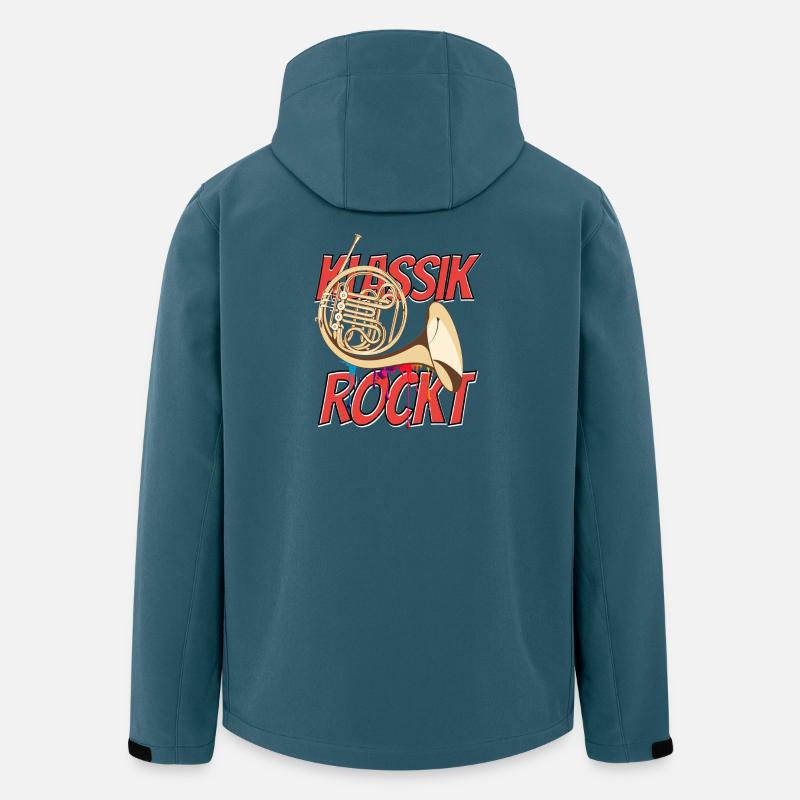 French Horn Classical Rocks Orchestra Horn Player - Men’s Recycled Softshell Jacket by Stanley/Stella - stargazer