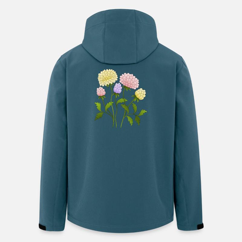 Blumen - Recycelte Männer Softshell-Jacke von Stanley/Stella - Dunkles Petrol