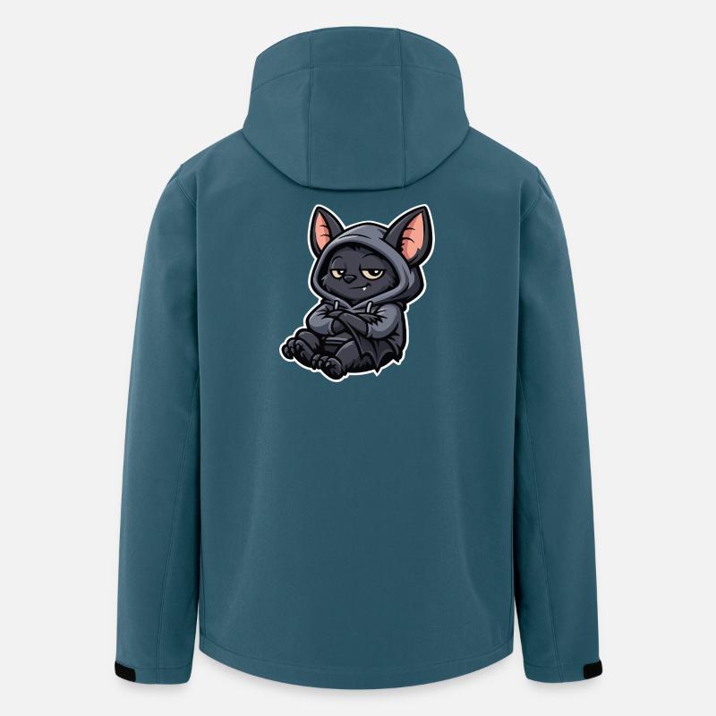 Chillende Fledermaus - Recycelte Männer Softshell-Jacke von Stanley/Stella - Dunkles Petrol