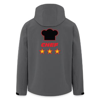 Koch – Küche – Koch - Recycelte Männer Softshell-Jacke von Stanley/Stella - Dunkles Petrol - Hinten - AI Model Male 185 light (185cm)