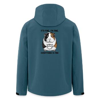 Its Fine Im Fine Coffee Guinea Pig - Men’s Recycled Softshell Jacket by Stanley/Stella - stargazer - Back - AI Model Male 185 light (185cm)