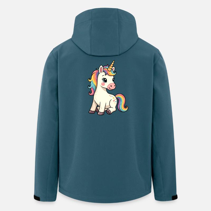 Süßes Einhorn - Recycelte Männer Softshell-Jacke von Stanley/Stella - Dunkles Petrol