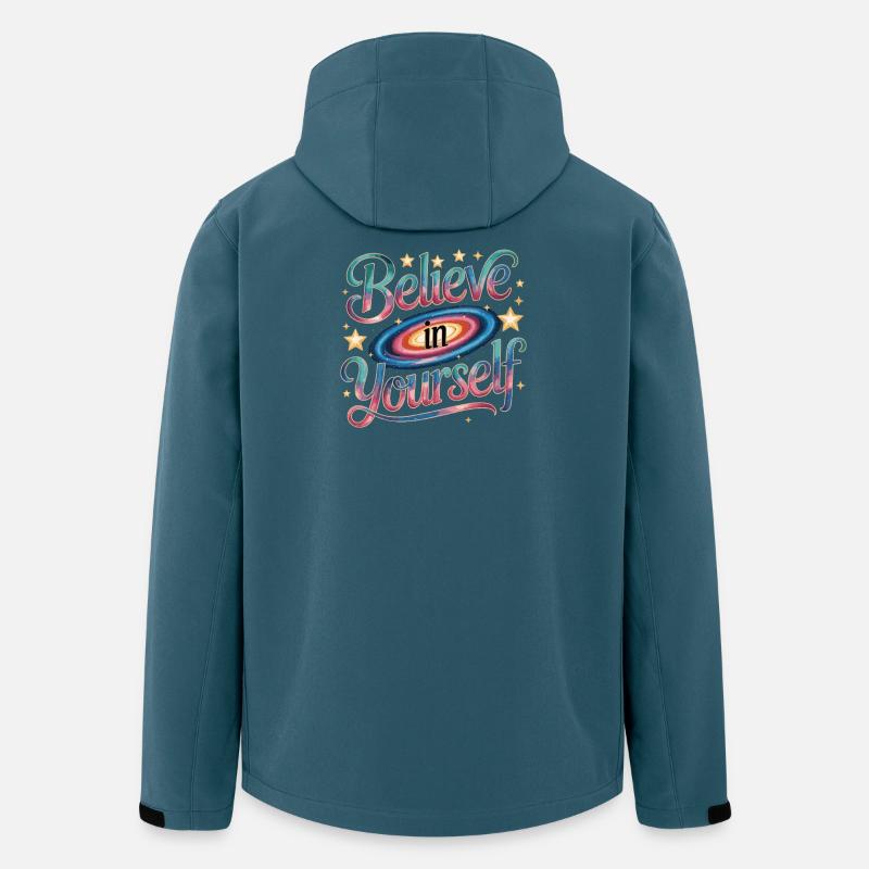 Believe in Yourself - Galaxy - Recycelte Männer Softshell-Jacke von Stanley/Stella - Dunkles Petrol
