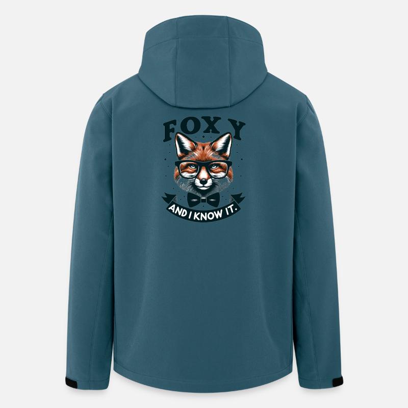 Cravatta a papillon Foxy Nerd Glasses - Giacca softshell uomo in poliestere riciclato di Stanley/Stella - petrolio scuro