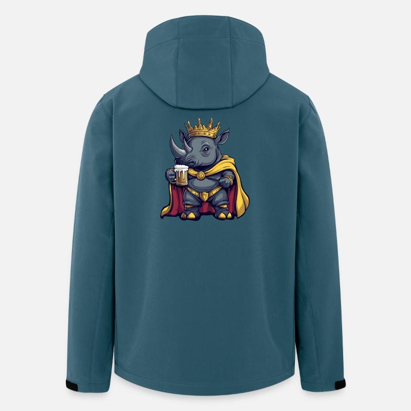 Nashorn Bier König - Recycelte Männer Softshell-Jacke von Stanley/Stella - Dunkles Petrol