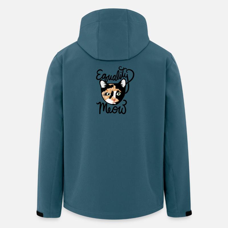Calico-Katzen-Pop-Porträt - Recycelte Männer Softshell-Jacke von Stanley/Stella - Dunkles Petrol