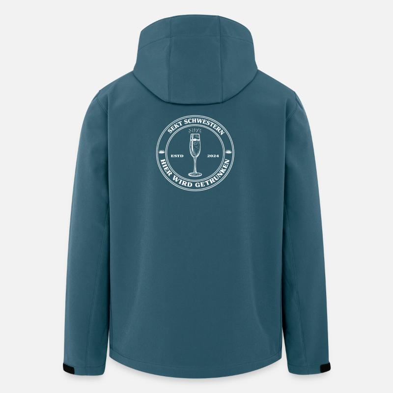 Sœurs du Vin Mousseux - Veste softshell homme en polyester recyclé Stanley/Stella - bleu pétrole foncé