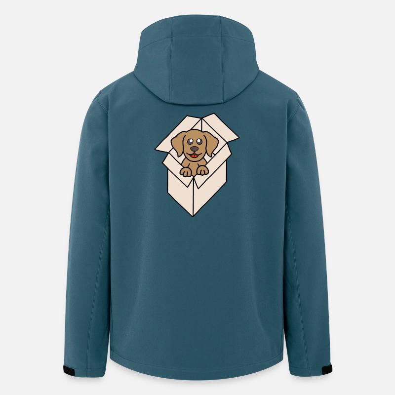 Kuschelhund im Karton - Recycelte Männer Softshell-Jacke von Stanley/Stella - Dunkles Petrol