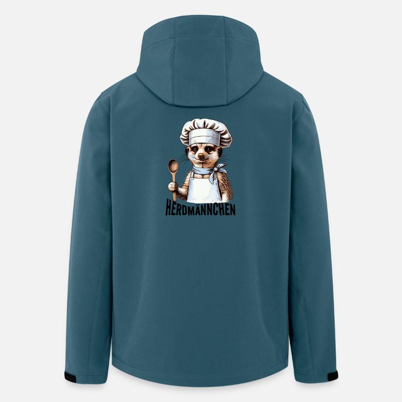 Herdmännchen Erdmännchen Koch Lustiges Outfit - Recycelte Männer Softshell-Jacke von Stanley/Stella - Dunkles Petrol