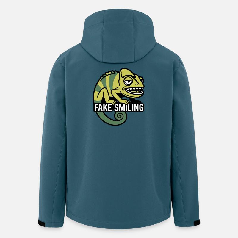 Falsches Lächelndes Chamäleon - Recycelte Männer Softshell-Jacke von Stanley/Stella - Dunkles Petrol