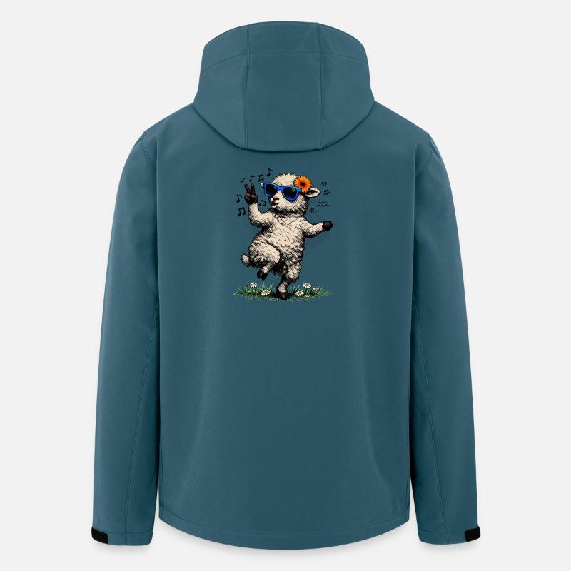 Lamb with sunglasses & flowers - Men’s Recycled Softshell Jacket by Stanley/Stella - stargazer
