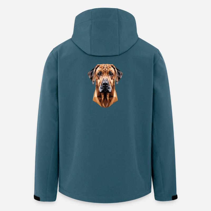 Rhodesian Ridgeback Jagdhund Hunde Stolz Ridgeback - Recycelte Männer Softshell-Jacke von Stanley/Stella - Dunkles Petrol