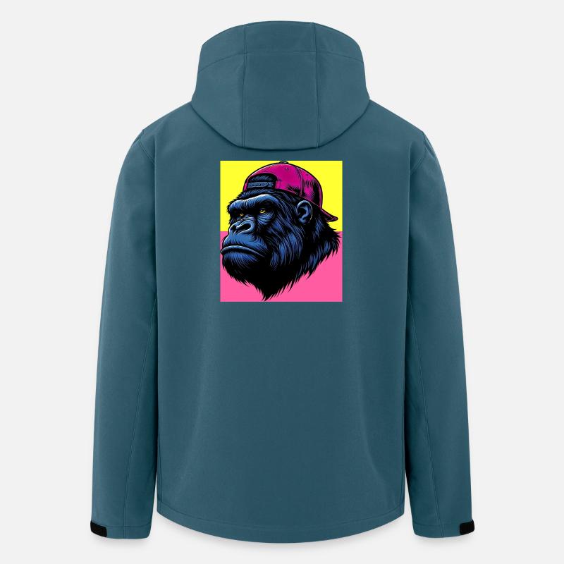 Gorilla - Recycelte Männer Softshell-Jacke von Stanley/Stella - Dunkles Petrol